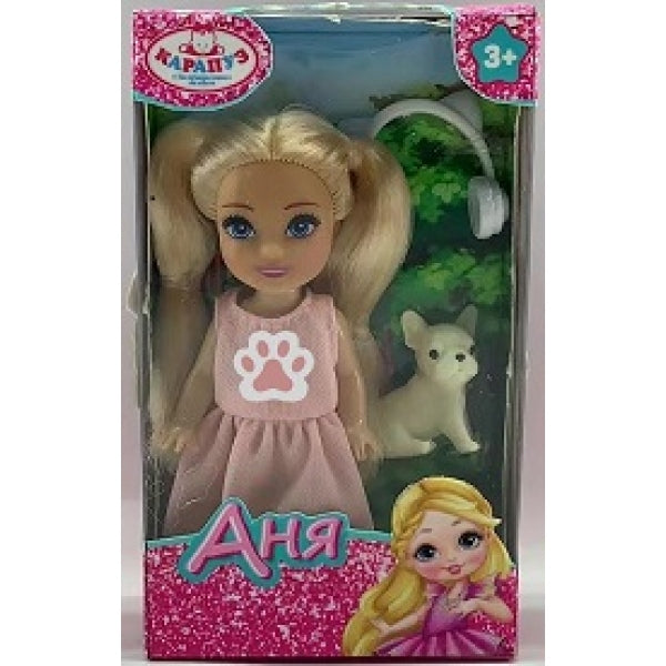 Кукла Аня 12 см, пит., акс., кор. КАРАПУЗ в кор.120шт