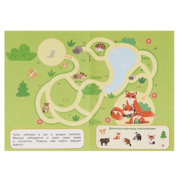 Лабиринты. L'activité A5 est importante. наклейками. 145х210 mm. 8 pièces. Умка в кор.50шт