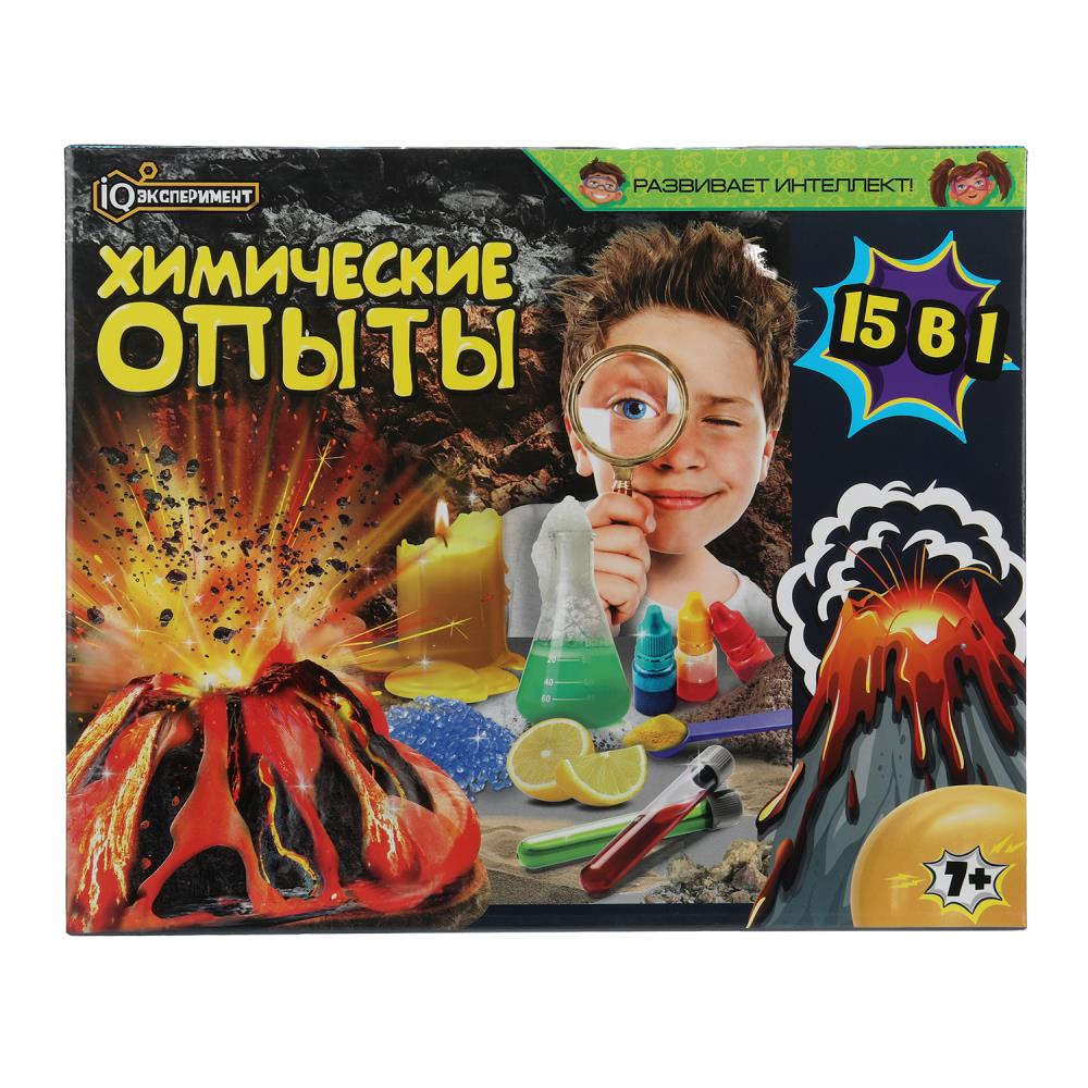 Набор опытов химия, 15-в-1 IQ Эксперимент в кор.8шт