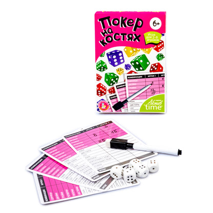 Игра настольная "Покер на костях" Aктив time