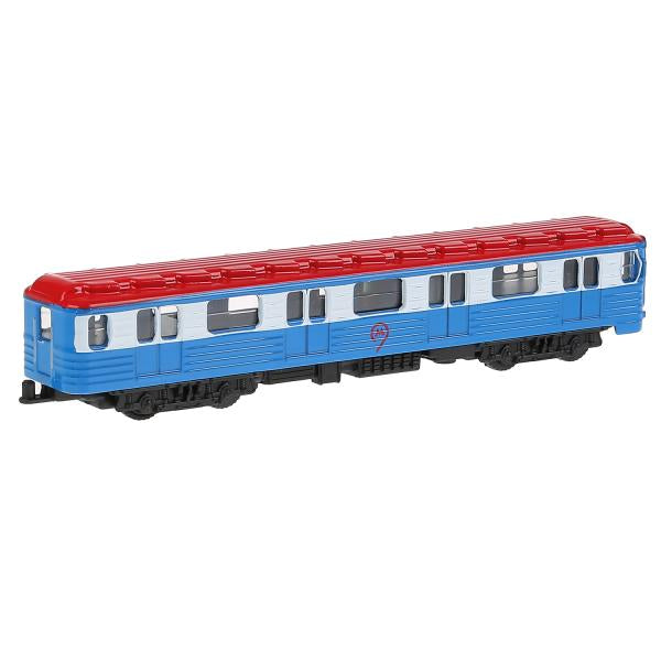 Машина металл свет-звук ТРАНСМАШХОЛДИНГ ВАГОН МЕТРО, 18,5 см, дв.,инерц,кор. Технопарк в кор.2*24шт