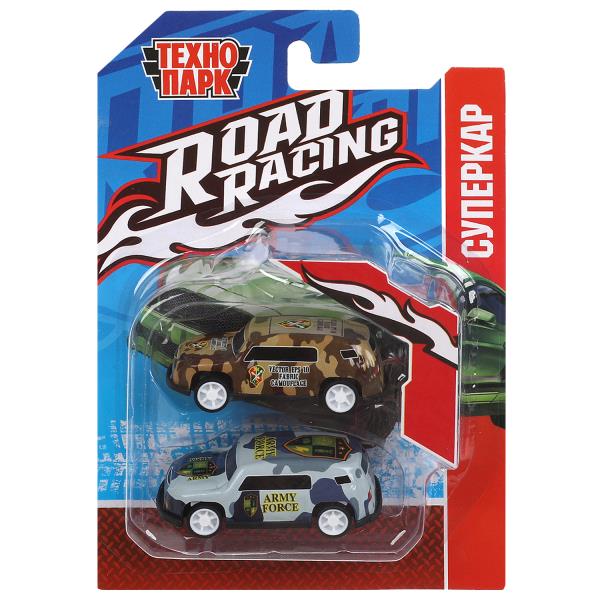 Machine en métal ROAD RACING de 7,5 cm, 2 pièces, en métal, dans un blister assorti, parc technologique en cor.2*240