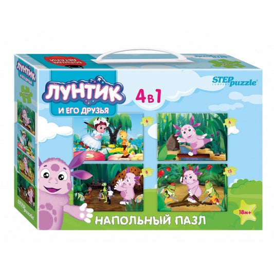 Степ. Напольный пазл-мозаика арт.70153 средний "Лунтик" (Мельница)