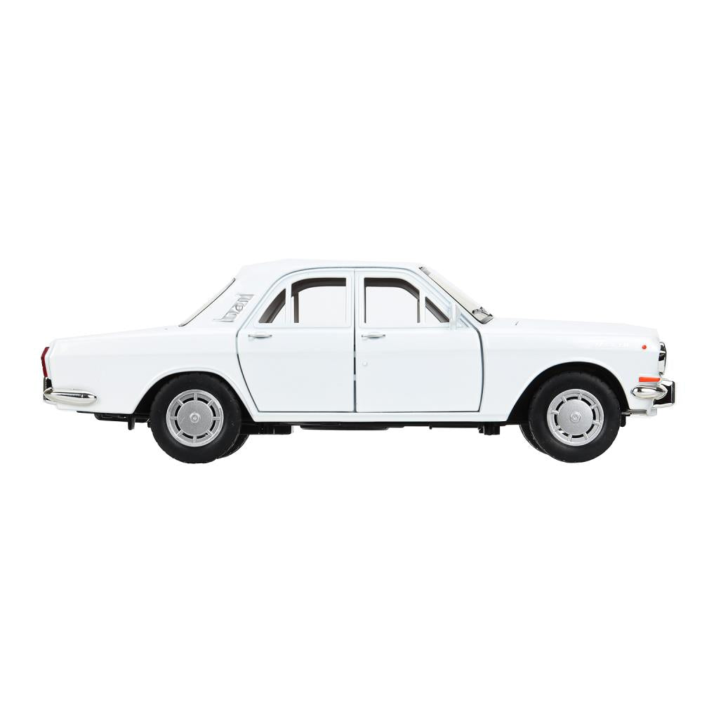 ГАЗ 2401 свет-звук 19,7 cm, дв, кап, баг, ин, белый Технопарк в кор.2*24шт