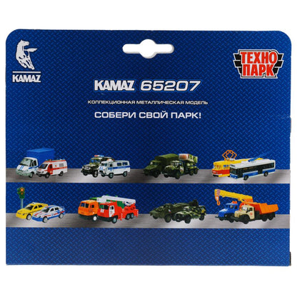 Machine métallique KAMAZ, 12 cm, dv., sac, iner.+dor. знаки, кор. Parc technologique en cor.2*24шт