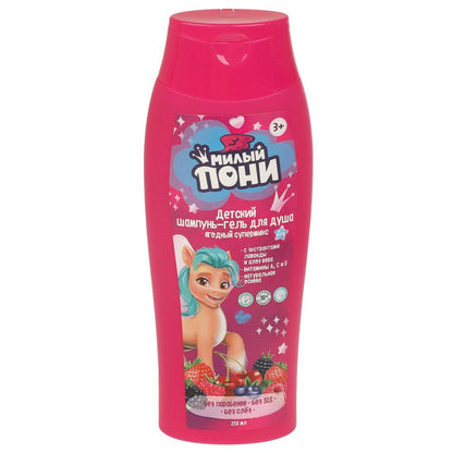 Ce champ-gel de mil poni 2v1 avec ex lavie à l'état de super-héros МИКС 250ml Maman maman en cor.6шт