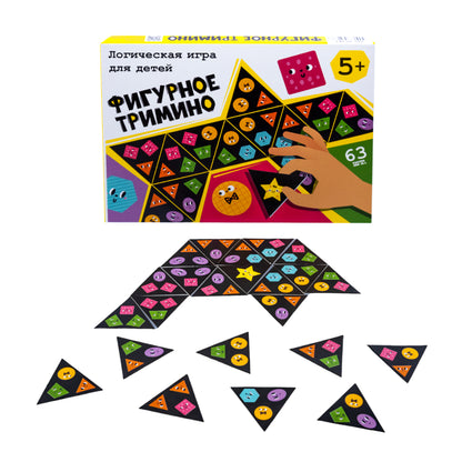 Игра настольная логическая "Фигурное тримино"