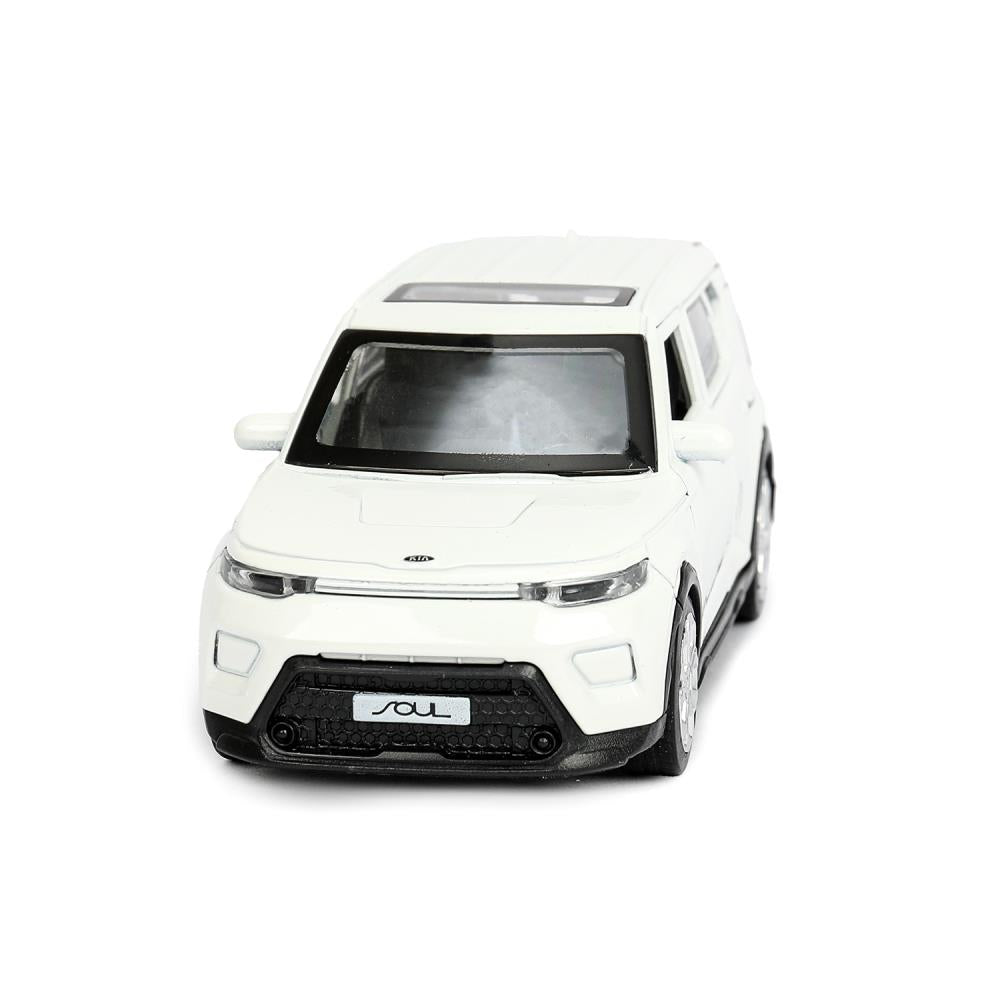 Машина металл KIA soul длина 12 см, двери, багаж., инерц, белый, кор. Технопарк в кор.2*36шт