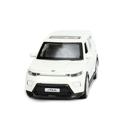 Машина металл KIA soul длина 12 см, двери, багаж., инерц, белый, кор. Технопарк в кор.2*36шт
