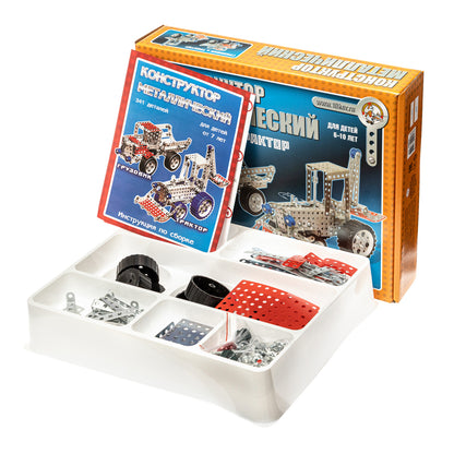 Конструктор металлический "Грузовик и трактор" 345 деталей (Россия)