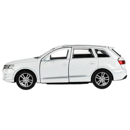 Machine en métal AUDI Q7 pour 12 cm, double, bagage, intérieur, blanc, cor. Parc technologique dans le cor.2*36шт