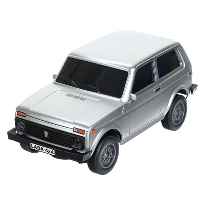 Машина р/у LADA 4x4 23 см, свет, серебристый, кор. Технопарк в кор.24шт