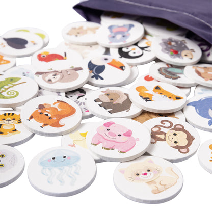 Лото с деревянными фишками "Кто где живет?" Baby Toys