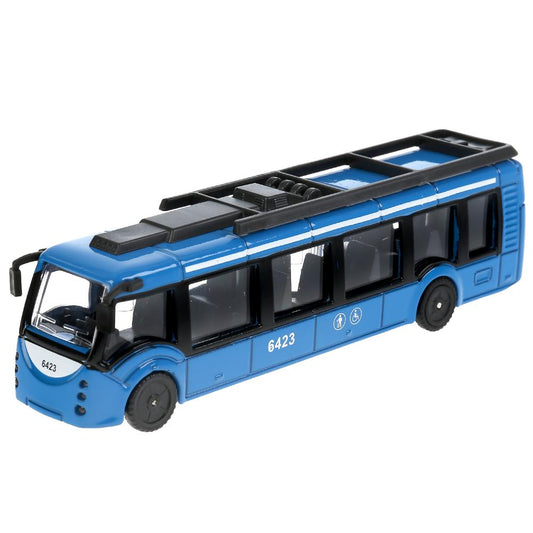 SB-19-30-BU-WB 302680 Машина металл АВТОБУС новый, 15 см, двери, инерц., кор. Технопарк в кор.2*24шт