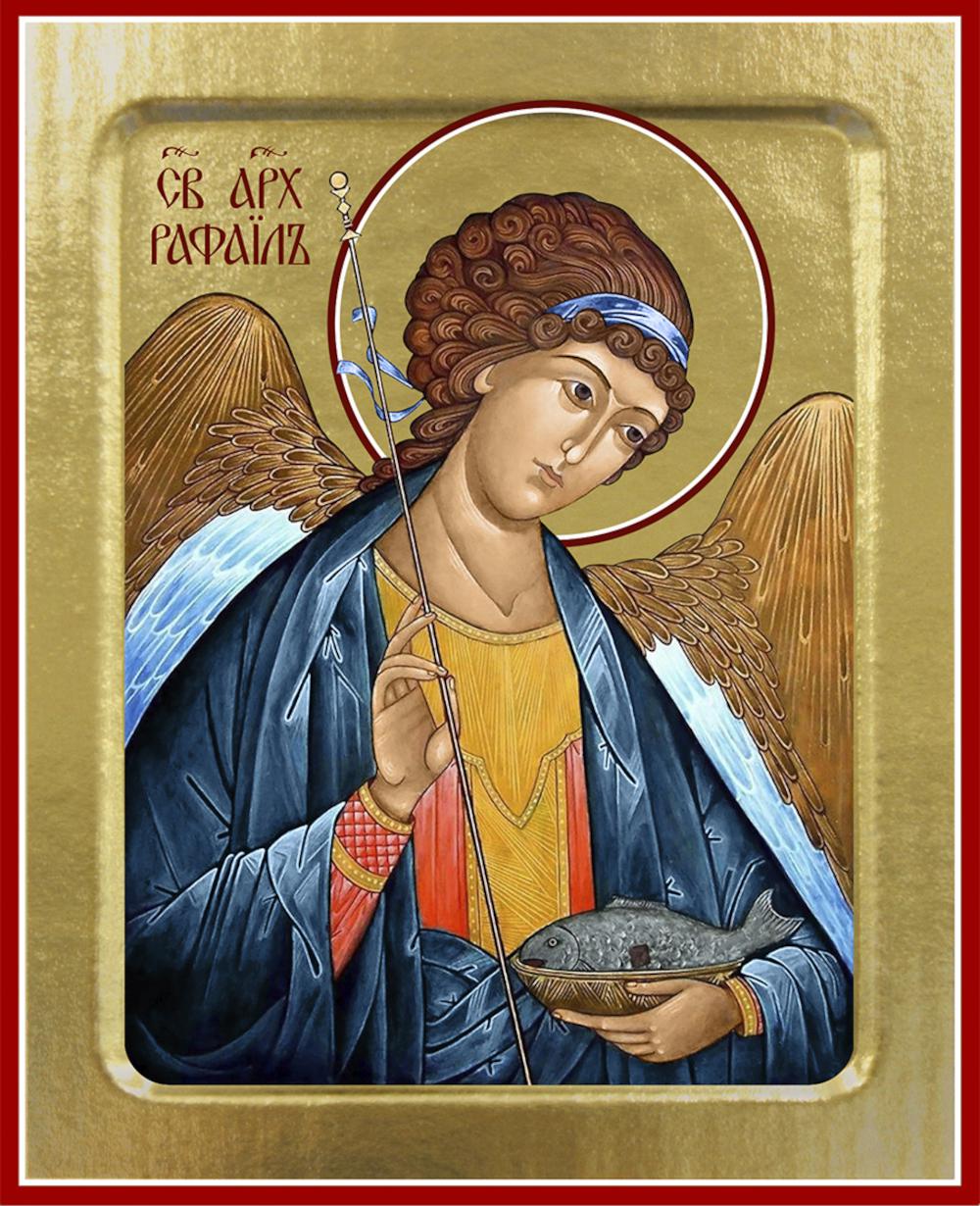 Икона Архангела Рафаила (на дереве): 125 х 160