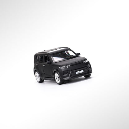Машина металл свет-звук KIA soul 12 см, двер, инер, черный МАТОВЫЙ, kor. Parc technologique dans le cor.2*36шт