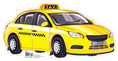 ФМ1-10454 Плакат вырубной А4. Машина такси (с уф-лаком)