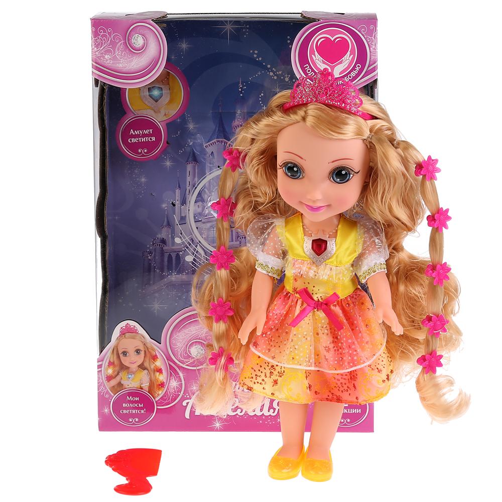 КУКЛА ОЗВУЧ. ТМ "КАРАПУЗ" 36СМ, 100 ФРАЗ, ПРИНЦЕССА АМЕЛИЯ СО СВЕТЯЩИМИСЯ ВОЛОСАМИ В КОР. в кор.12шт