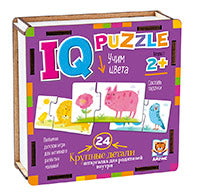 IQ Пазл деревянный.3+ Учим цвета