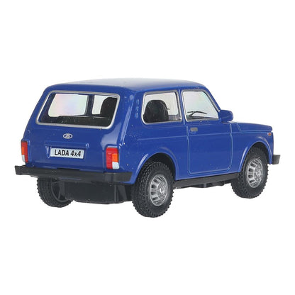 Машина металл LADA 4x4 длина 10 см, инерц, синий, кор. Технопарк в кор.72шт