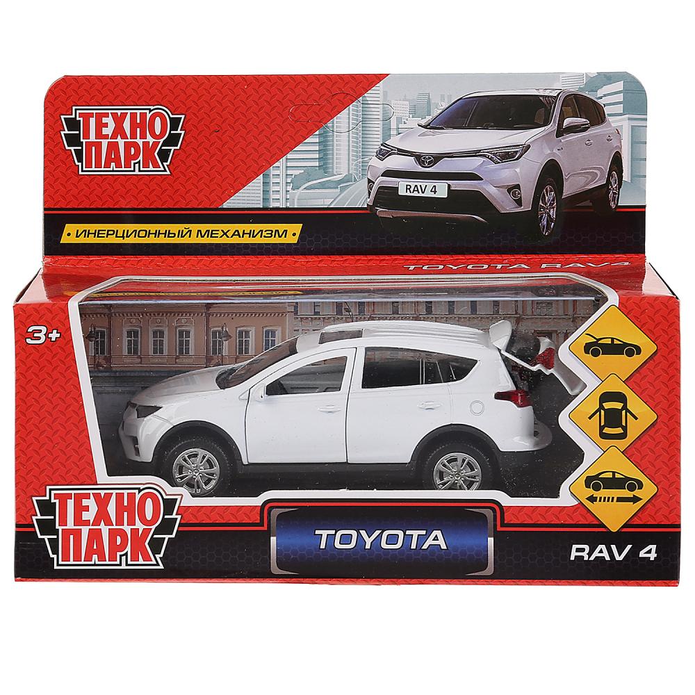 Машина металл "TOYOTA RAV4", длина 12см, открыв. двери, инерц., белый, в кор. Технопарк в кор.2*36шт