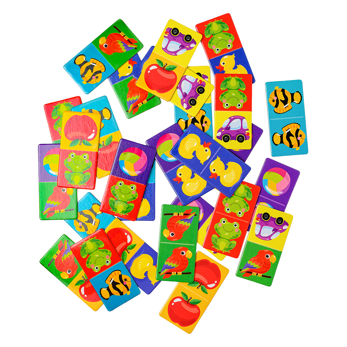 Jouets pour bébé "Дикие животные" (8 cartes, 16 éléments)