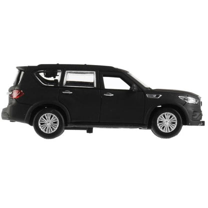 Machine en métal INFINITI QX80, d'une taille de 12,5 cm, double, sac, argent, noir, couleur. Parc technologique dans le cor.2*36шт