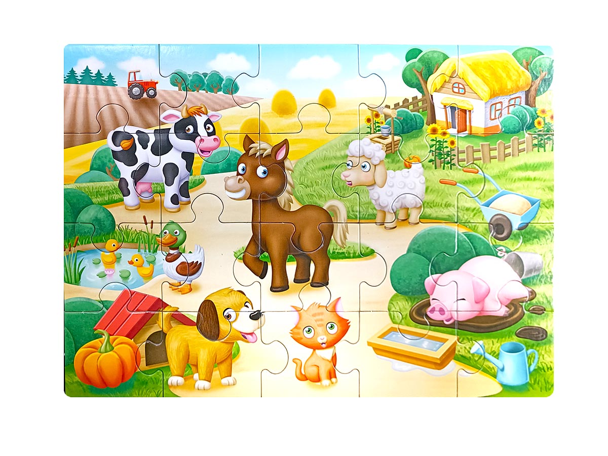 Puzzle premier puzzle 4 en 1, jouets pour bébé, "Кто где живет"