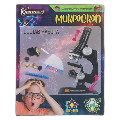 Игрушка опыты микроскоп, кор. 24*18,5*9 cm IQ expérience en cor.2*24шт
