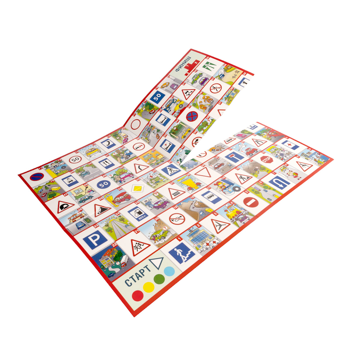Игра настольная ходилка Викторина в картинках "Дорожные знаки" в кор.10шт