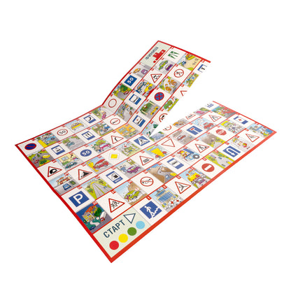 Игра настольная ходилка Викторина в картинках "Дорожные знаки" в кор.10шт