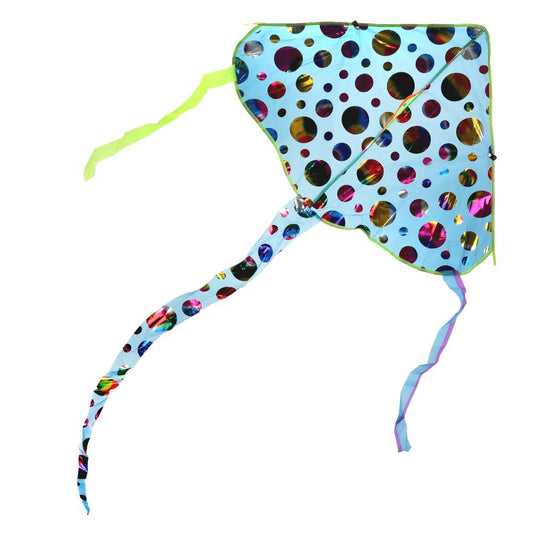 Возд. змей Скат 70х52см, с хвостом, перламутр.вставки, леска 28м, в ассорт в пак. уп-20шт в кор.25уп