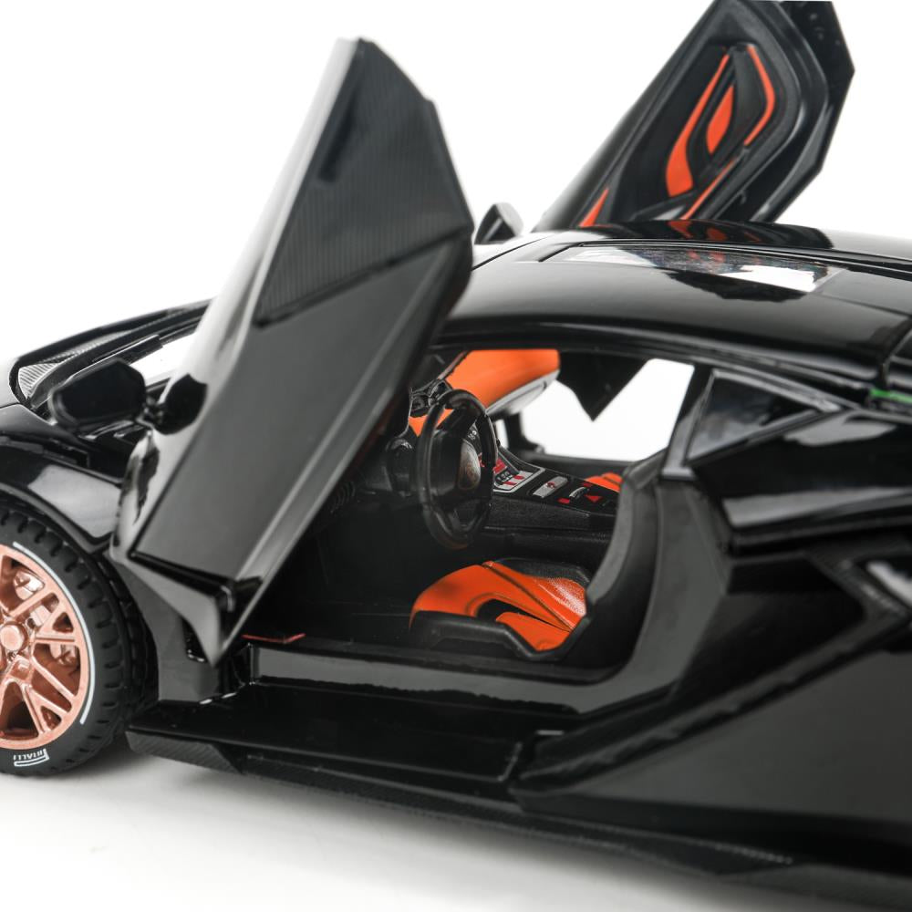 Machine en métal noir pour Lamborghini Sian, 20,8 cm, double, sac, carrosserie, parc technologique, cor.18