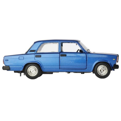Машина металл свет-звук LADA 2107, 17 см, дв., кап.,баг.,инер.,синий,кор. Технопарк в кор.2*12шт