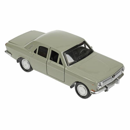 2401-12-GY (72) (72) Машина металл ГАЗ-2401 ВОЛГА длина 12 см, двери, багаж, инерц, серый, кор. Техн