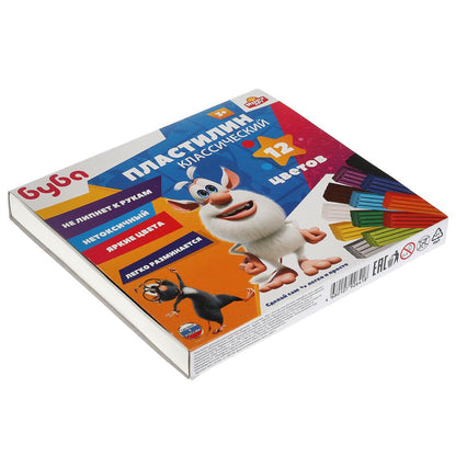 ПластиLINE классический БУБА 12 цв (180 г) MultiArt en cor.16шт