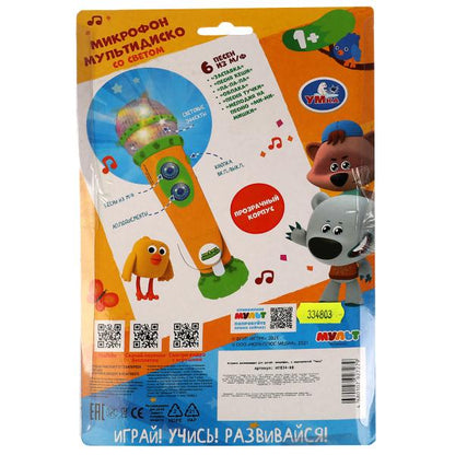 Microfone, plastique prozračный Ми-ми-мишки 30 песен,фраз,звуков.свет.blist.bat. Умка в кор.72шт