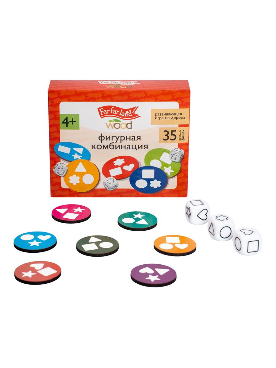 Игра развивающая деревянная "Фигурная комбинация" Terre lointaine Bois