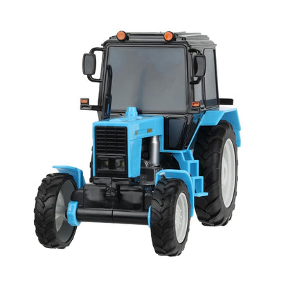 Machine en plastique MTZ свет-звук, ТРАКТОР БЕЛАРУС 17 см,инерция,синий Технопарк в кор.36шт