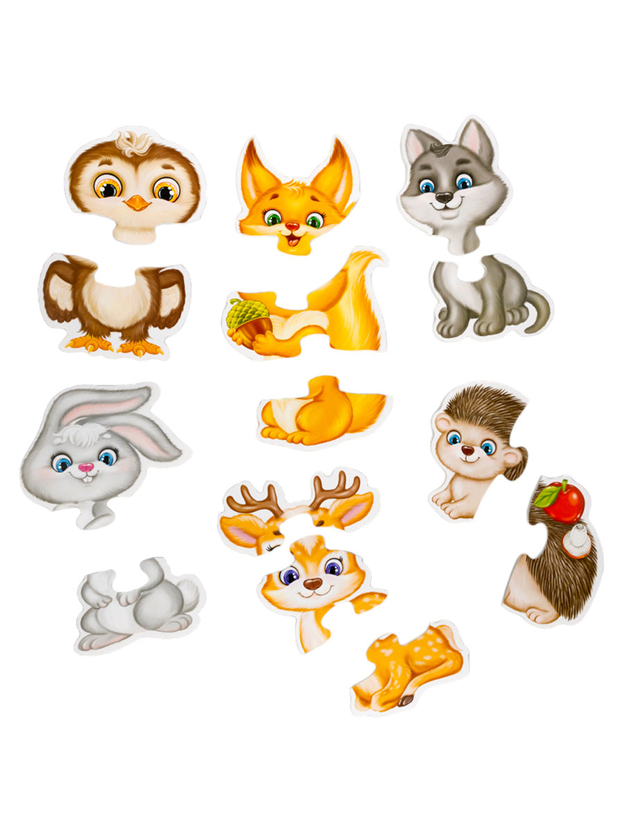 Пазлы контуры "Первые пазлы" 6 фигурок Baby Toys (мягкие)