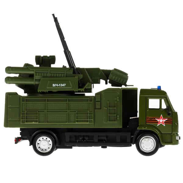 Машина металл свет-звук KAMAZ АРМИЯ РОССИИ 17 см, двер, подв.дет, инер, кор. Технопарк в кор.2*30шт