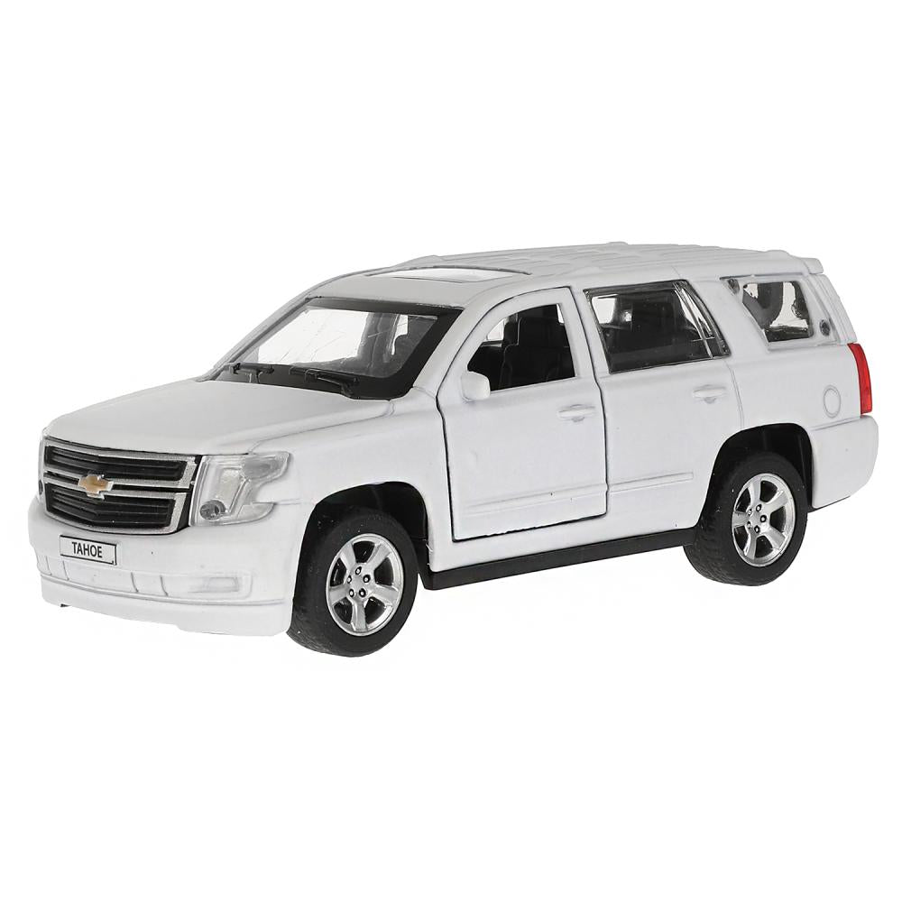 TAHOE-12FIL-WH303053 Machine en métal CHEVROLET TAHOE МАТОВЫЙ 12 см, double, bagage, iner, blanc, cor. C'est