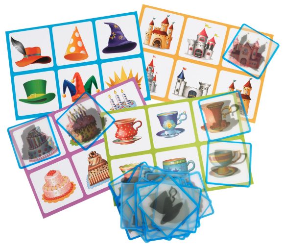 Пластиковое лото для малышей.3+.Волшебный праздник. Подбери силуэт.