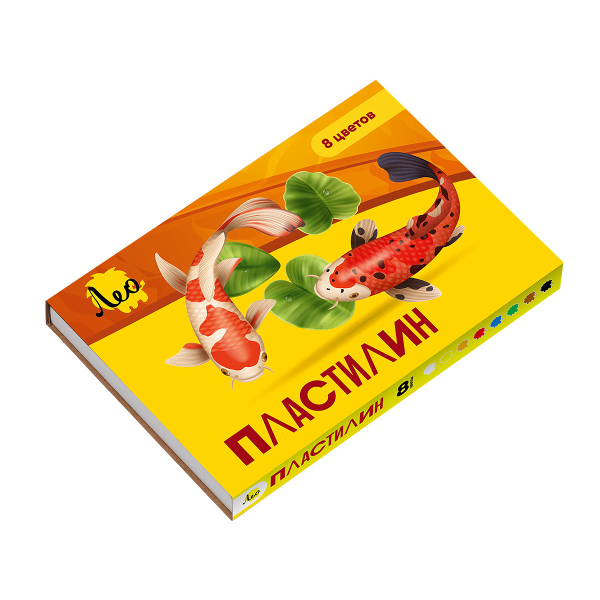 "Лео" "Ярко" ПластиLIN классический LBMC-0108 160 г ( в картонной упаковке ) 8 цв. . LBMC-0