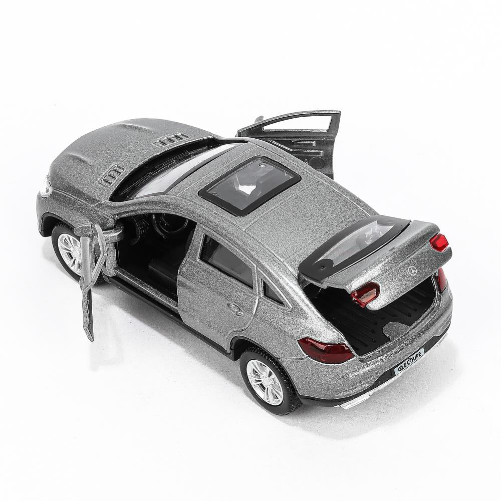 Машина металл MERCEDES-BENZ GLE COUPE длин 12 см, двери, багажн, серый, кор. Технопарк в кор.2*36шт