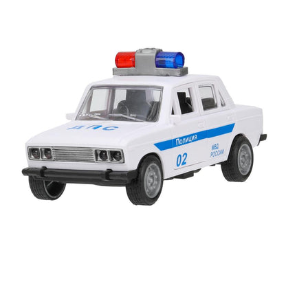 Машина пластик АВТОМОБИЛЬ 14 см, инерц,ПОЛИЦИЯ белый,кор. Технопарк в кор.2*120шт