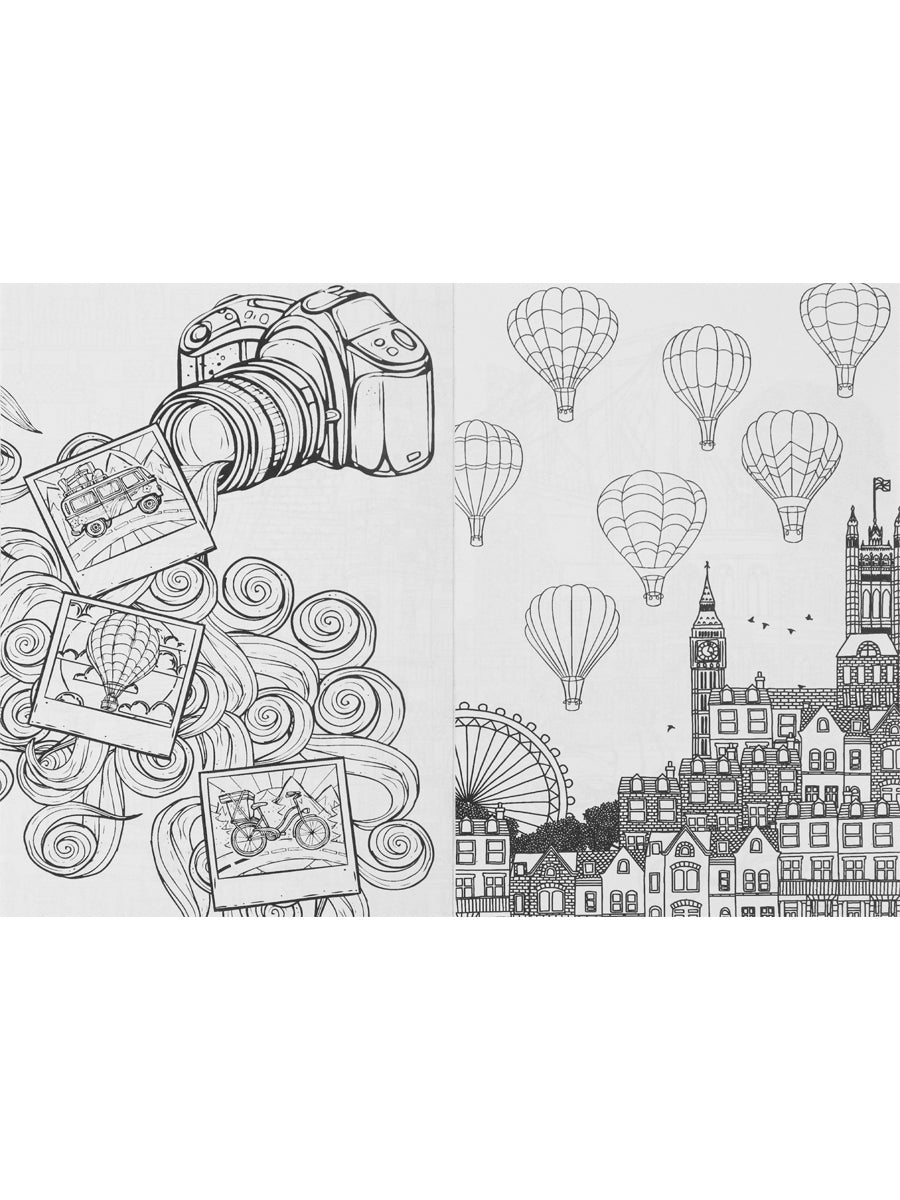 Раскраска-antistressress.А5, 56л., ПУТЕШЕСТВИЕ, КБС, мягк.обл.