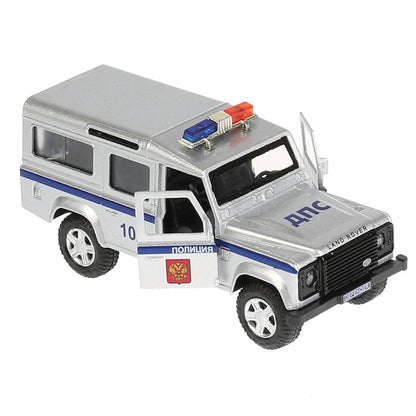Machine en métal pour LAND ROVER DEFENDER ПОЛИЦИЯ 12 cm, dv, sac, in, cor. Parc technologique dans le cor.2*36шт