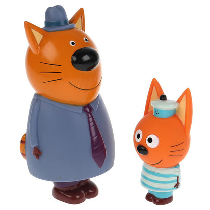 Игрушка пластизоль для ванны Капитошка Три Кота папа и Коржик, 2шт., сетка (русс. уп.) в кор.50шт