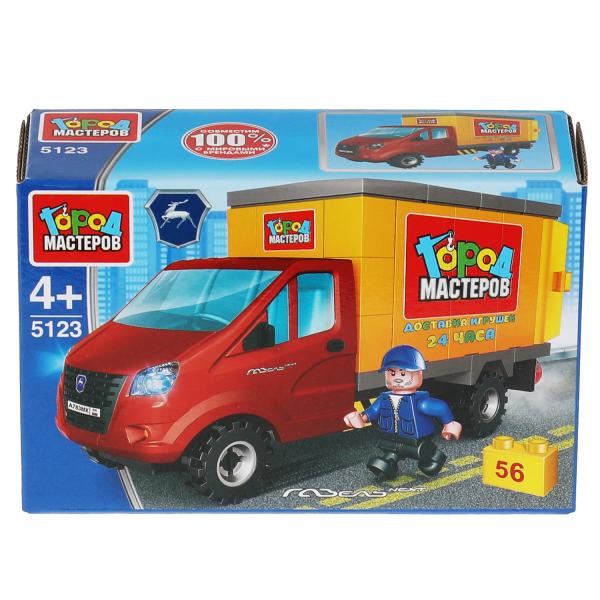 Конструктор газель: кунг, 56 дет. Город мастеров в кор.2*40шт